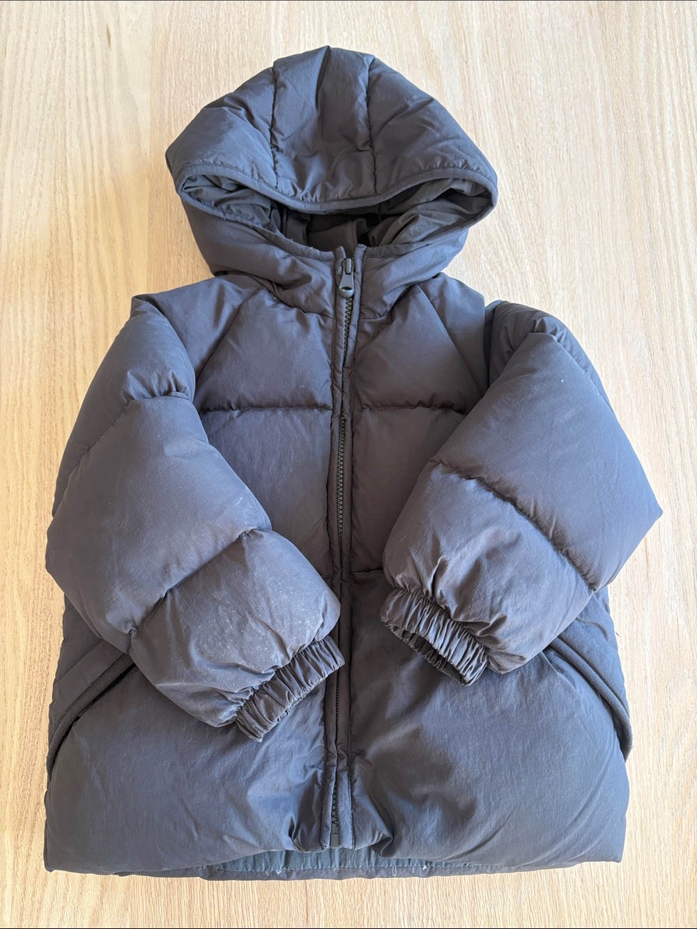 Zara Kids Hooded Puffer Jacket - Gray